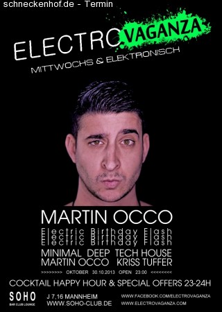 Electrovaganza: Martin Occo B-Day-Flash! Werbeplakat