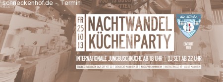 Küchenparty zum Nachtwandel Werbeplakat