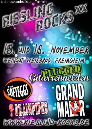 RIESLING ROCKS XX - Samstag Werbeplakat