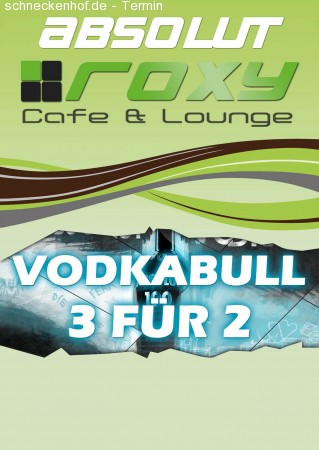 Absolut Roxy 3 für 2 Werbeplakat