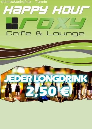 Longdrink Happy Hour Werbeplakat