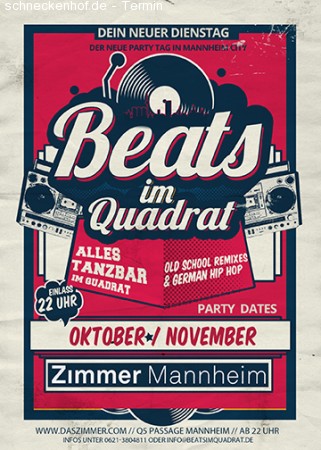 Beats Im Quadrat Werbeplakat