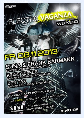 Electrovaganza - Suna & Bärmann Werbeplakat