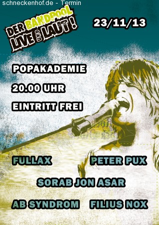 Bandpool LIVE&LAUT Werbeplakat