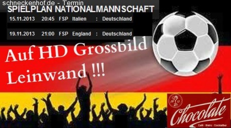 15. & 19.11.Fußball-Party Werbeplakat