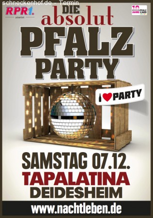 Absolut Pfalz Party presented by RPR1. Werbeplakat