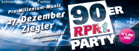 90ER Party Heidelberg Werbeplakat