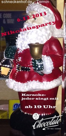 Chocolate Nikolaus Party & Karaoke Werbeplakat