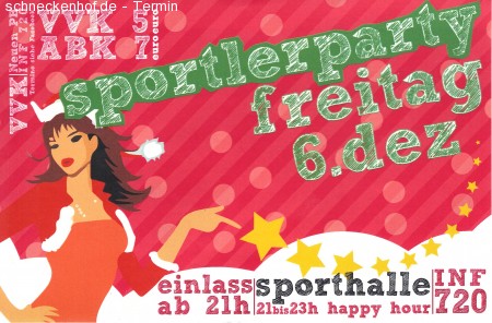 Sportlerparty WS 13/14 Werbeplakat