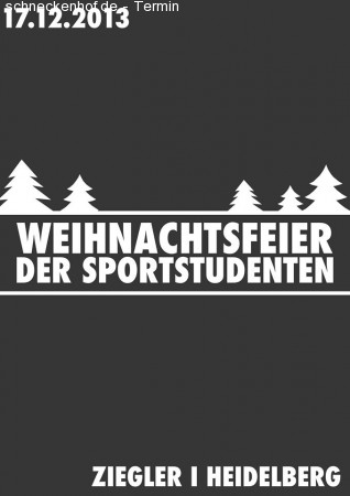 Weihnachtsfeier Sportstudenten Werbeplakat