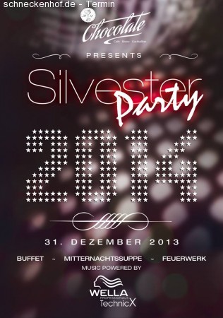 Chocolate Silvesterparty 2014 Werbeplakat