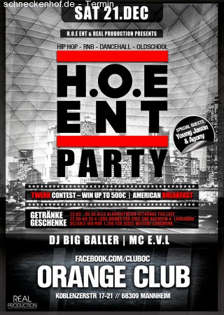 H.o.e Party Werbeplakat