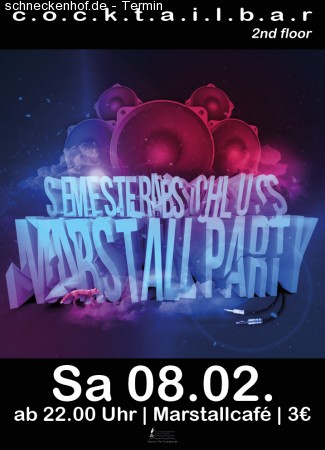 Semesterabschluss… Marstallparty Werbeplakat