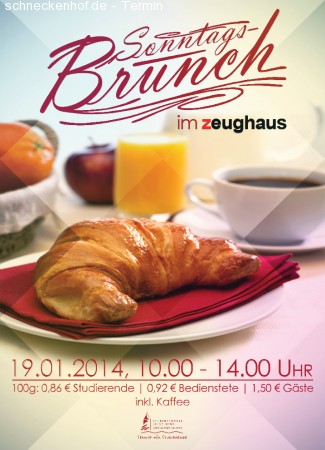 Sonntags-Brunch in der zeughaus-Mensa Werbeplakat