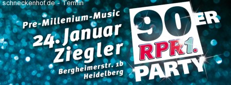 90er Party Heidelberg Werbeplakat