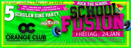 School Fusion – 5 Schulen Eine Big Party Werbeplakat