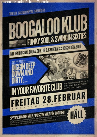 Boogaloo Klub Werbeplakat