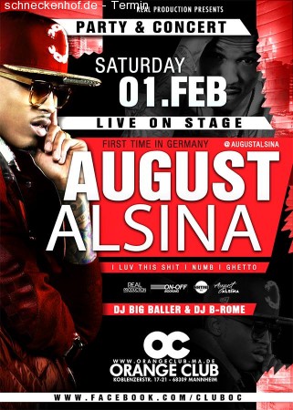 August Alsina | Live On Stage Werbeplakat