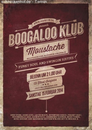 Boogaloo Klub Werbeplakat