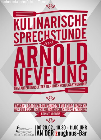 Kulinarische Sprechstunde im zeughaus Werbeplakat