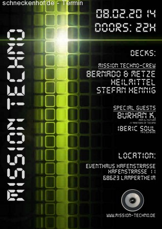 Mission Techno mit Burhan K. Werbeplakat