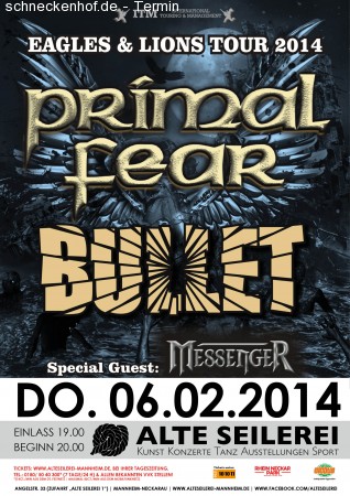 Primal Fear & Bullet Werbeplakat