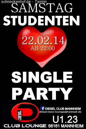 STUDENTEN SINGLE NIGHT Werbeplakat