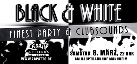 Black & White - Party Night Werbeplakat