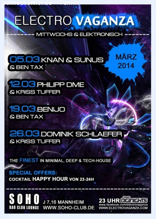 Electrovaganza - Knan & Sunus in the Mix Werbeplakat