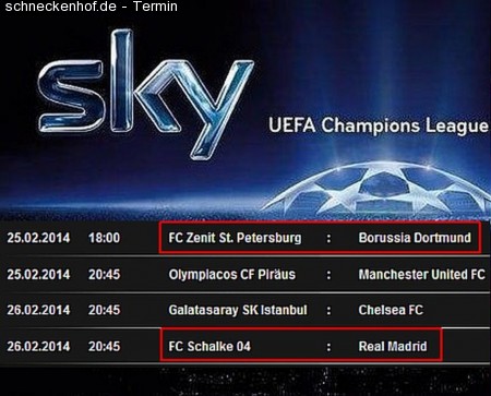 Champions League im Chocolate Werbeplakat