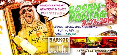 Rosenmontag Studi Party Werbeplakat