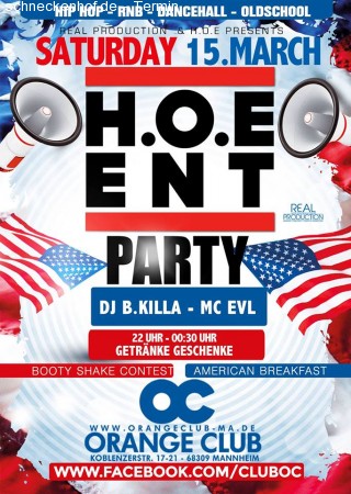 H.o.e Party Werbeplakat