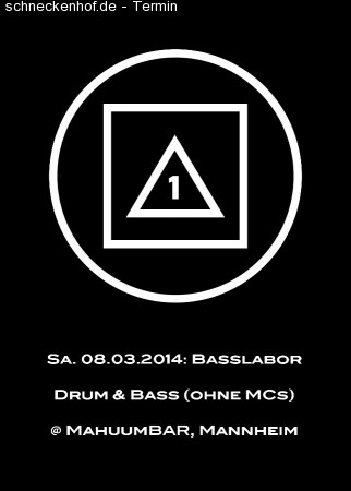 Basslabor Szene-Rundlauf¹ - Drum & Bass Werbeplakat