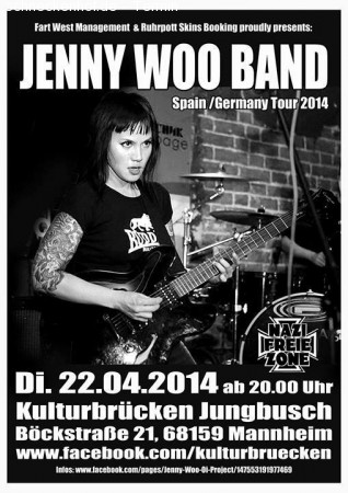 Jenny Woo & Band + Luise Distras Werbeplakat