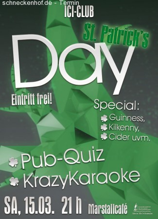 St. Patrick's Day 2014 mit Krazy Karaoke Werbeplakat