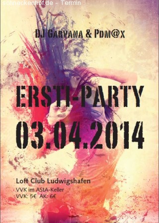 Erstiparty der HS Ludwigshafen Werbeplakat