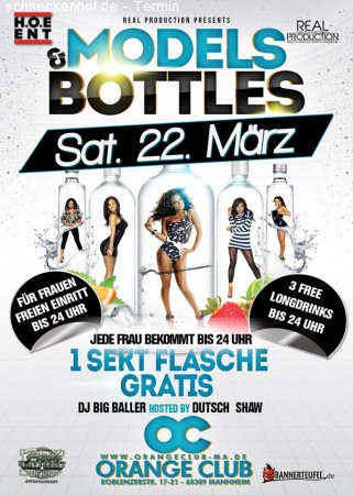 Models & Bottles Werbeplakat