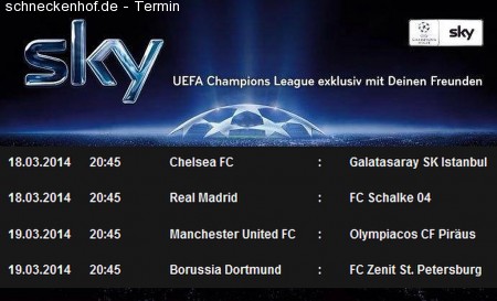 Champions League im Chocolate Werbeplakat