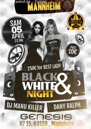 NEU: CRYSTAL EVENTS presents - BLACK & W Werbeplakat