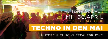 Techno in den Mai Werbeplakat