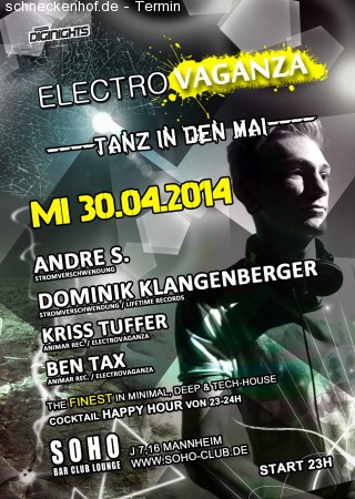 • Electrovaganza ♥ Tanz in den Mai • Werbeplakat