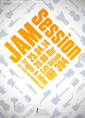 Jam Session im Botanik Werbeplakat