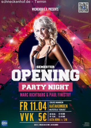 Semester Opening Party der HS Mannheim Werbeplakat