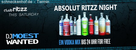 Absolut Ritzz Night Werbeplakat