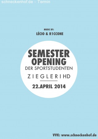 Semester Opening der Sportstudenten Werbeplakat