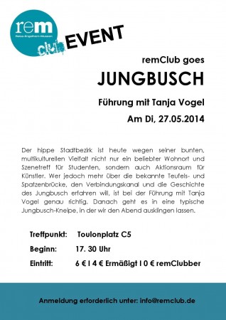 remClub goes Jungbusch Werbeplakat