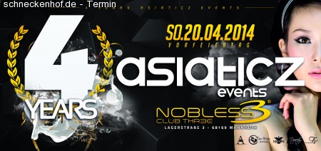 4 Years Asiaticz-Events Werbeplakat