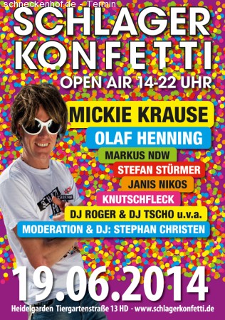 Schlagerkonfetti Open Air Werbeplakat