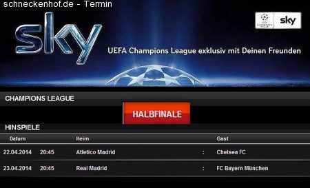 Champions League im Chocolate Werbeplakat