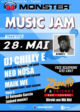 Dj Chilly E - Monster Music Jam Werbeplakat